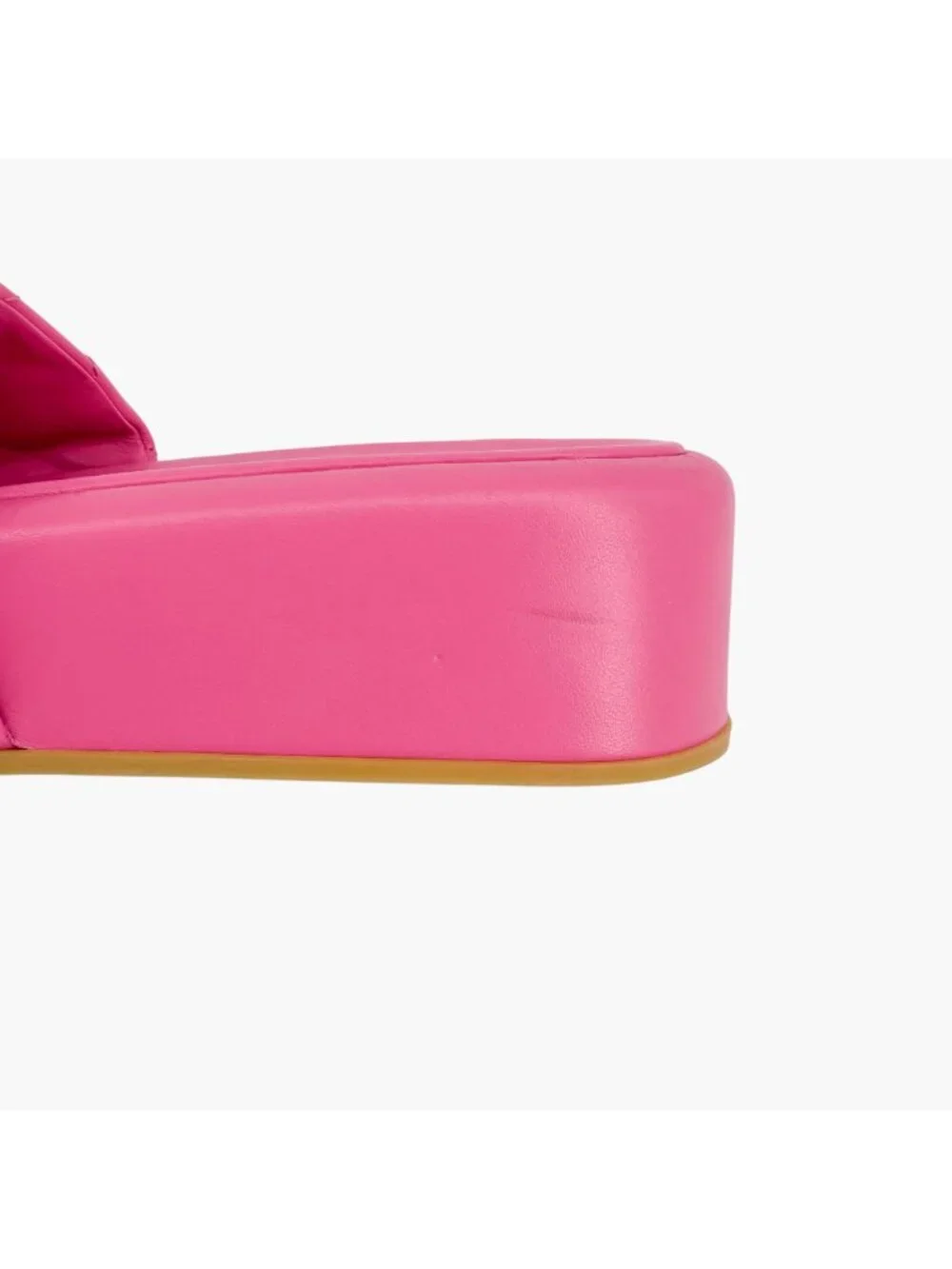 Valentino Roman Stud Platform Slide Sandals Pink Leather Size 39 US 9 Women's
